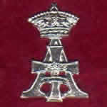 The cap badge of the 19th (Queen Alexandra's Own Royal) Hussars.   